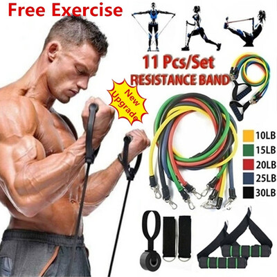 

2020 New Upgrades Universal Yoga Rally Rope Elastic Resistance Band Fitness Exercise Sports Tube Actual Training Rubber Stretch