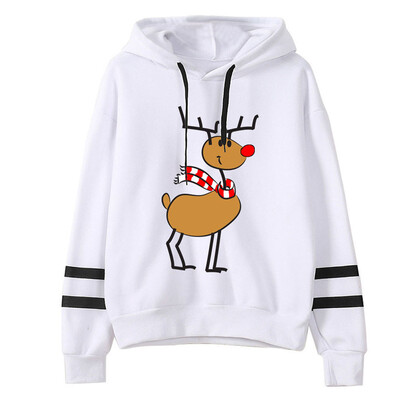

Tailored Women Christmas Print Hooded Long Sleeves Sweatshirt Hooded Pullover Tops Shirt