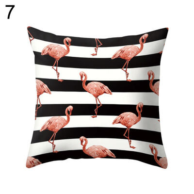 

Flamingo Print Soft Pillow Case Waist Throw Cushion Cover Office Home Decor