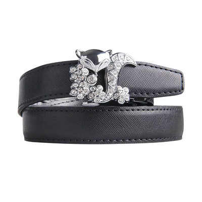 

Womens Automatic Buckle Genuine Leather Ladys Ratchet Holeless Belt Business High Quality Womens Real Belt for Pants