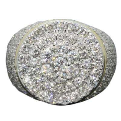 

Usable Unisex 18K Yellow Gold Filled White Diamond Pinky Ring Engagement Wedding Band