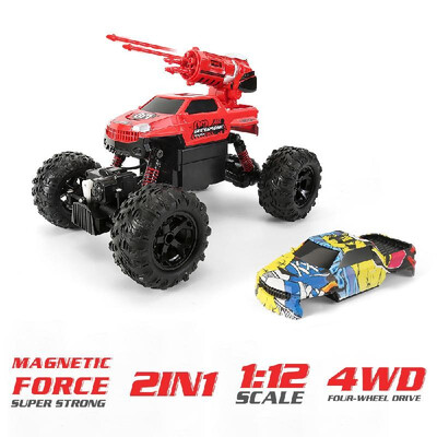 

112 RC Car 4WD Toy Cars 2 in 1 Desert Buggy Car Off Road RC Car 24GHz High Speed RC Car All Terrain Vehicles Truggy Electric Cli