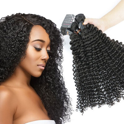 

Superior Grade mix 3 or 4 bundles Indian Deep Curly Virgin Human Hair Extensions