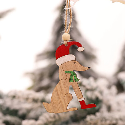 

Aohua Cute Wooden Elk Christmas Tree Decorations Hanging Pendant Deer Craft Ornament Christmas Decorations For Home