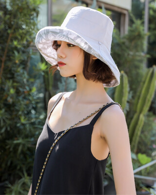 

Sunshade-cap womens summer fish&fu hat large-along solid-color Japanese-style basin cap sun-cap sun-proof