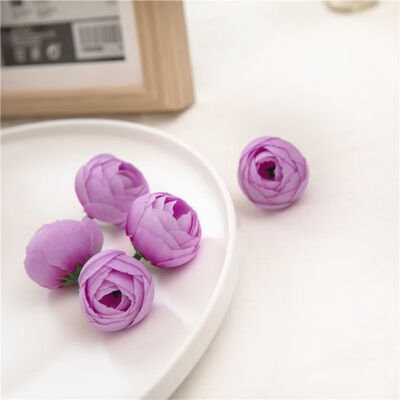 

10pcs Artificial Tea Rose Bud Small Peony Flower Head Flores For Wedding Decoration Wreath Scrapbooking Diy Craft Fake Flowers