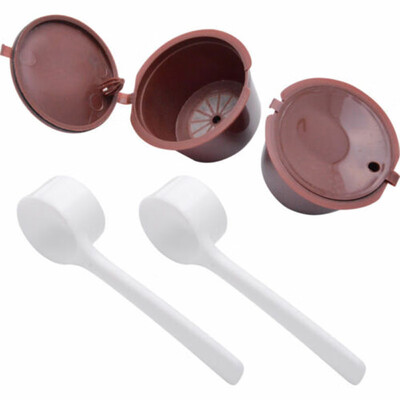 

Refillable Reusable Coffee Capsules Pods & Spooons for DOLCE GUSTO Machine