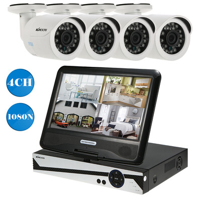 

KKmoon 101 4CH AHD 1080N Network Digital Video Recorder 4720P OutdoorIndoor Infrared Bullet Camera 460ft Cable support