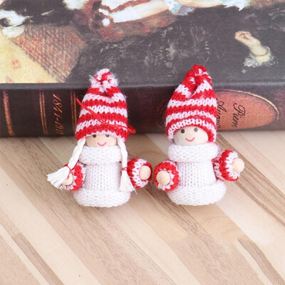 

Hanging Christmas Decorations Handmade Santa Christmas Ornaments Adorable Hanging Dolls Toy for Market Totel Window Christmas Tree
