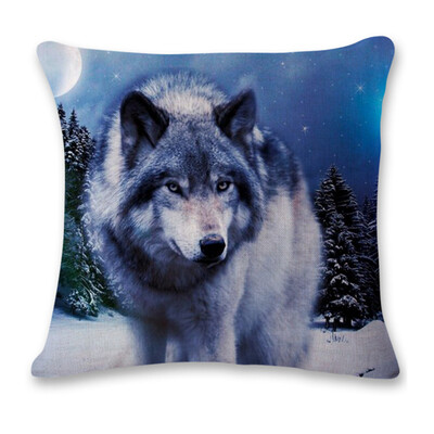

〖Follure〗Cute Wolf Tower Sofa Bed Home Decoration Festival Pillow Case Cushion Cover