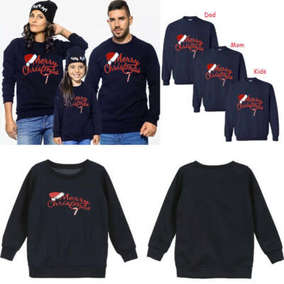 

UK Family Matching Women Adult Kids Xmas Christmas Jumper Sweater Pullover Tops