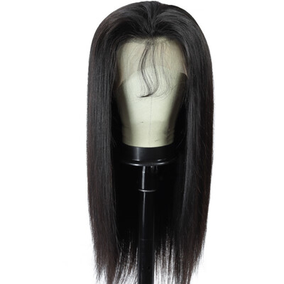 

Amazing Star Human Hair Lace Front Wig Peruvian Virgin Straight Hair Crochet Lace Front Wig with Baby Hair Natural Color