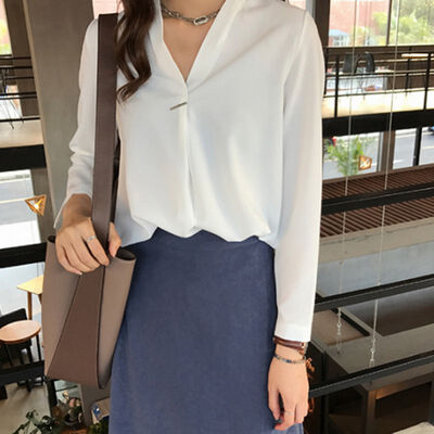 

Long Sleeve White Blue Blouse Women Chiffon Blouse Shirt 2019 Summer Kimono Tops -3XL Feminino Blusas Harajuku