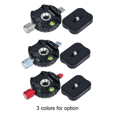 

Andoer PAN-C3 Panoramic Tripod Head Clamp Adapter Aluminum Alloy with Quick Release Plate for Arca-Swiss AS Standard QR Plates