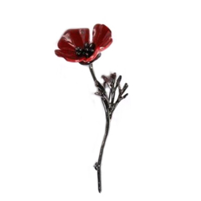 

Fashion Red Poppy Flower Brooch Vintage Collar Pins for Men Jewelry Brooches Pins Boutonniere for Men Women