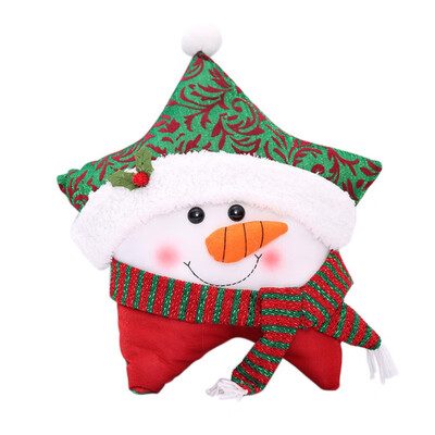 

Christmas Five-Pointed Pillow With Pillow Core Children Five-pointed Star Pillow Cushion Santa Clause Snowman Kids Gift