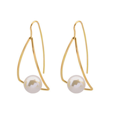 

Simple Gold Color Alloy Earring Minimalist Stud Earrings For Women Drop Shipping