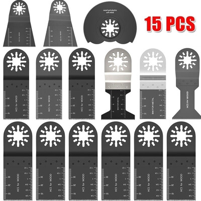 

1015Pcs Oscillating Multi Tool Saw Blades Wood Cutter Multitool Power Tool Kit
