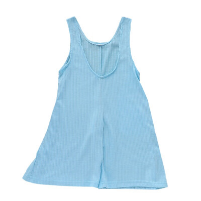 

Fashion Jumpsuit Sleeveless Girls Cotton Solid Color Sling Lightweight Casual For Children From 6 Months To 4 Years Old