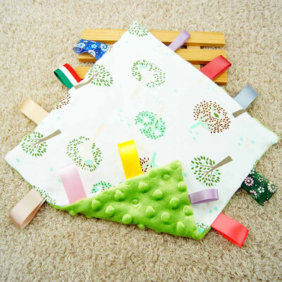 

1 PCS New Cartoon Cute Pattern Newborn Baby Comfort Able Bite Appease Towel Toddler Infant Cotton Early Educational Label Toy