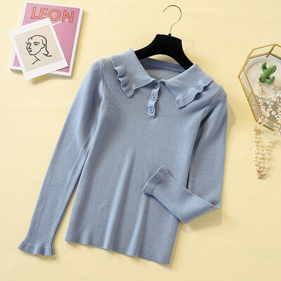 

Women Sweater High Quality Girl Autumn Long Sleeve Pullover Knitted Cute Sweet basic Knitwear Outwear Korean Style Top