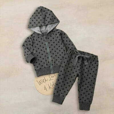 

Newborn Baby Boy Hooded Tops Trousers Pants Holiday Outfits Clothes Set