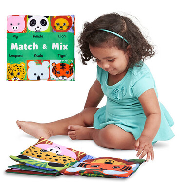 

YIWULAFace Matching Baby Toy Cloth Development Books Learning & Education Cloth Books