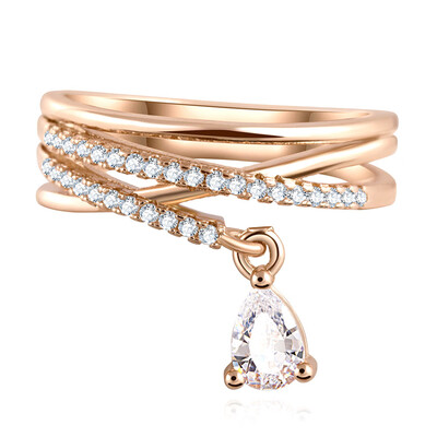 

New Arrival Multilayer Cross Wedding Crystal Water Drop Ring Anillos Mujer Fashion Jewelry Zircon Rings