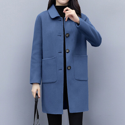 

Tailored Womens Winter Lapel Button Long Trench Coat Jacket Ladies Overcoat Outwear