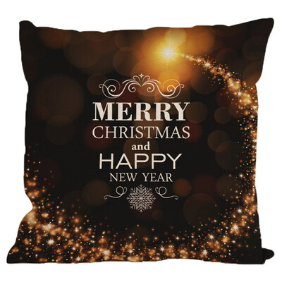 

Siaonvr New Christmas Cotton Linen Pillow Case Sofa Cushion Cover Home Decor A