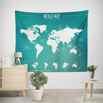 

Toponeto Vintage World Map Wall Tapestries Hanging Hippie Tapestry Bedspread Yoga Mat New