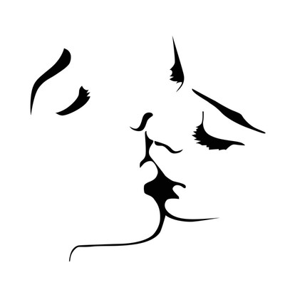 

Funny DIY Removable Wall Stickers Kiss Decor Self-Adhesive Art Mural Decals Bedroom Living Room TV Background