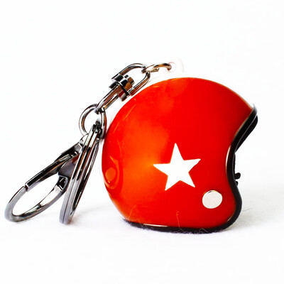 

Creative Motorcycle Safety Helmets Car Auto five-star Keychain Pendant Classic Keyring Keyfob Casque Holder Car Accessories
