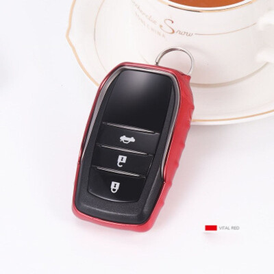 

Car Styling Soft TPU Car Key Case For Toyota Camry Highlander Prado Corolla RAV4 Car Key Cover Shell Car Crystal Keychain