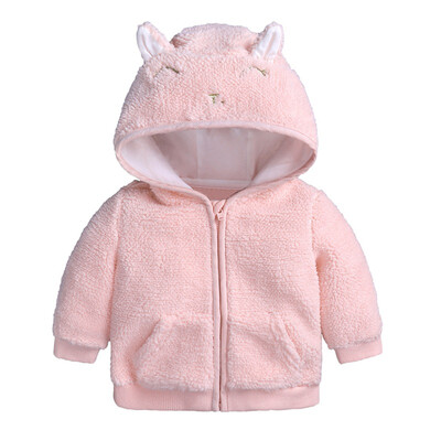 

Baby Winter Coat Infant Plus Velvet Thick Cotton Jacket 2018 New Boys Girls Hooded Jacket Outerwear Baby Clothing 0-18M