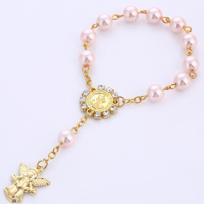 

Beaded Trendy Alloy resin Pave CZ Little Angel Charm Bracelet For Men Or Women Bracelet Jewelry