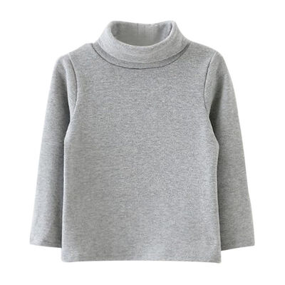 

Winter baby boys&girls long-sleeved high-necked T-shirt bottoming shirt cotton childrens long-sleeved t-shirt