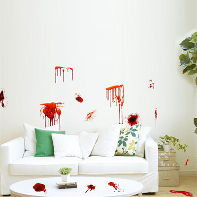 

Halloween Horrifying Bloody Drip Handprint Stickers Multipurpose Bedroom Decor Window Clings Wall Stickers Room Decoration