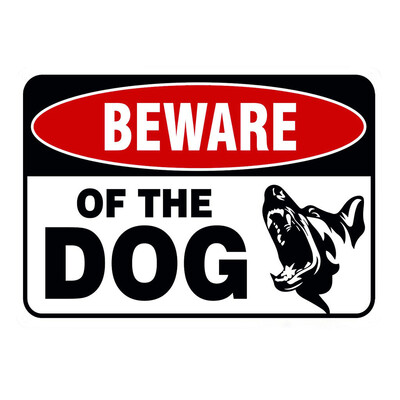 

Siaonvr Beware Of The Dog Logo Iron Sign There Are Dogs Metal Warning Sign