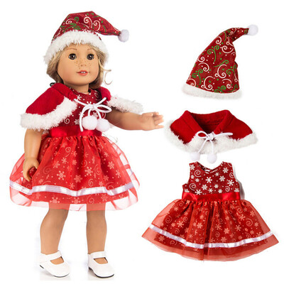 

〖Follure〗Chirstmas Clothes Dress Hat For 18 Inch American Boy Doll Accessory Girl Toy