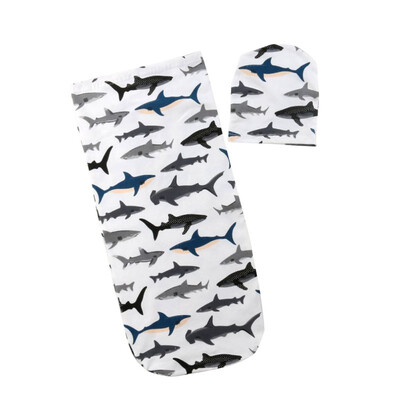 

012Month Baby Sleeping Bag Floral Animal Print With Hats Set Newborn Anti-kick Sleeping Bags Knotted Cap New
