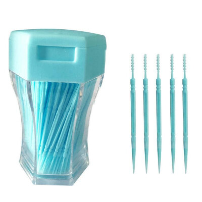 

200 PCS Toothpick Brush Plastic Double-ended Toothpicks Teeth Cleaning Tool Oral Care Tooth Sticks