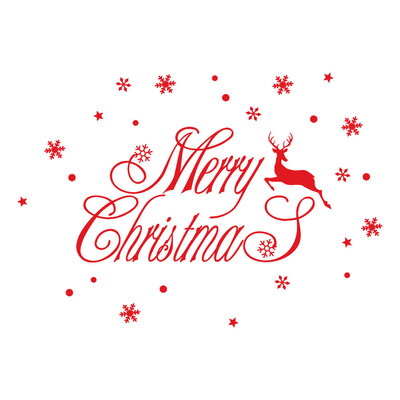 

Toponeto New Year Merry Christmas Wall Sticker Home Shop Windows Decals Decor