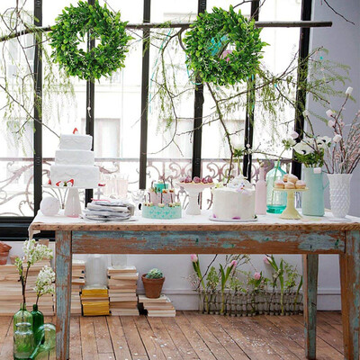 

Tailored Round Wreath Artificial Wreath Green Leaves for Door Wall Window Christmas Déco