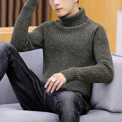

Fashion Mens Winter Sweater Slim Fit Knitted Turtleneck Pullover Jumper Tops