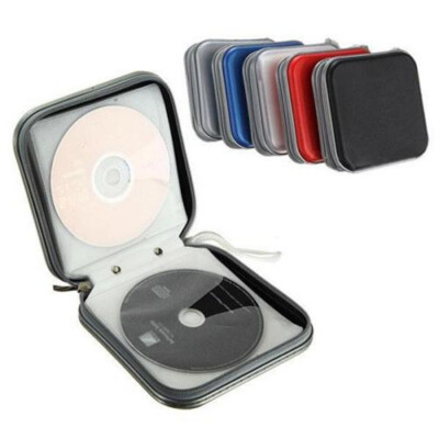 

Home Affordable 40 Discs Portable Plastic Cd Dyd Wallet Bracket Zipper Box Album Storage Box Media Storage Box