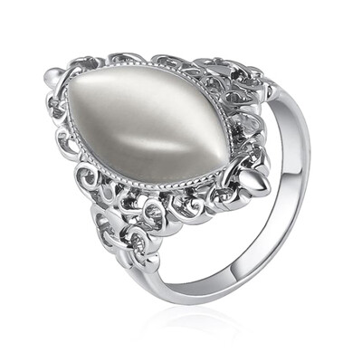 

Female Oval Ring Fashion Rose gold & silver Gold Filled Jewelry Vintage R SSvt