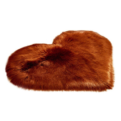 

3040CM Soft Artificial Sheepskin Rug Chair Cover Bedroom Mat Heart Shaped Wool Warm Hairy Carpet Seat Textile Fur Rugs