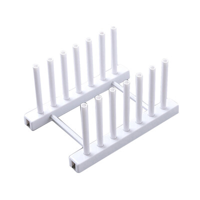 

Kitchen Dish Plate Pot Lid Cover Drying Drain Holder Plastic Storage Rack Shelf