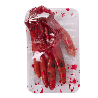 

Halloween Broken Finger Prop Hand Blood Horror Dining box Halloween Supplies Bloody Hand Body Parts Haunted house escape Decor